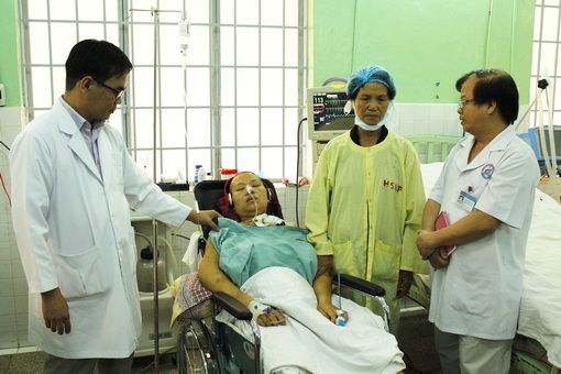 Sản phụ Huyền đang được chăm sóc tích cực tại Bệnh viện đa khoa Đồng Nai 