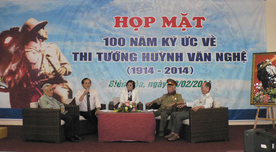 Tọa đàm “100 năm ký ức Huỳnh Văn Nghệ” với các nhân chứng đã có thời gian sống, chiến đấu cùng Thi tướng qua các thời kỳ.