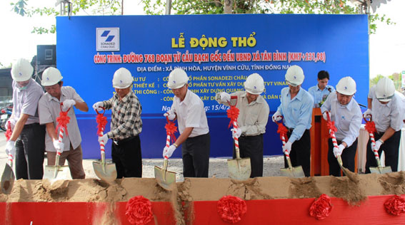 Lễ khởi công thi công xây dựng đường 768 đoạn từ cầu Rạch Gốc đến UBND xã Tân Bình.