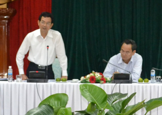  Phó chủ tịch UBND tỉnh Võ Văn Chánh làm việc với Đoàn công tác của Ban chỉ đạo xây dựng Nông thôn mới Trung ương.