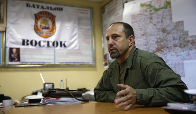 Alexander Khodakovsky trong cuộc trả lời phỏng vấn hãng tin Reuters (Nguồn: Reuters)