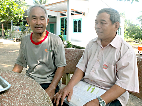 Ông Nguyễn Thanh Phong (phải), một người cha luôn biết hy sinh vì chuyện học của các con.