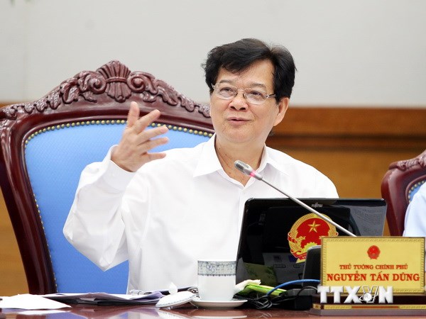 Thủ tướng Nguyễn Tấn Dũng phát biểu kết luận phiên họp. (Ảnh: TXVN)