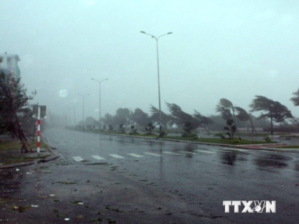Cơn bão số 11 gây mưa lớn và gió giật ở Đà Nẵng hồi năm 2013.