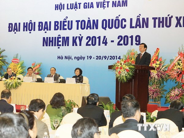 Chủ tịch nước Trương Tấn Sang dự và phát biểu tại Đại hội. (Ảnh: TTXVN)