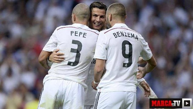 Bộ ba mang về chiến thắng cho Real Madrid. (Nguồn: Marca)