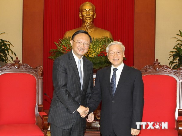 Tổng Bí thư Nguyễn Phú Trọng tiếp Ủy viên Quốc vụ Trung Quốc Dương Khiết Trì