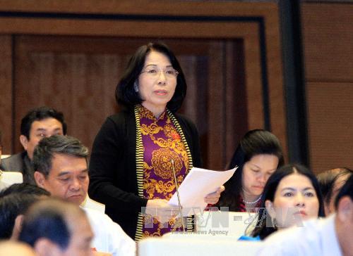 Đại biểu Quốc hội tỉnh Đồng Nai Phạm Thị Hải phát biểu ý kiến