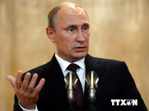 Tổng thống Putin khẳng định việc giá dầu đi xuống là sự thao túng mang động cơ chính trị. (Ảnh: TTXVN)