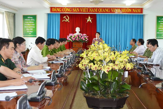 Đồng chí Phan Thị Mỹ Thanh phát biểu kết luận buổi làm việc