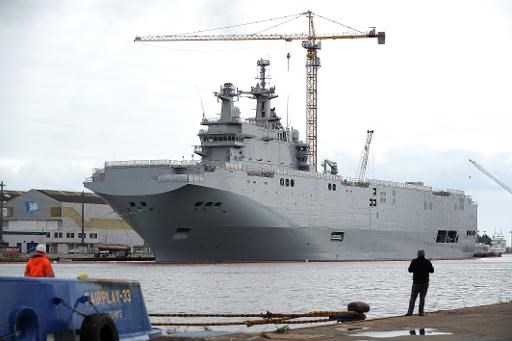 Tàu Mistral của Pháp mà nước này dự định chuyển giao cho Nga (Nguồn: AFP)