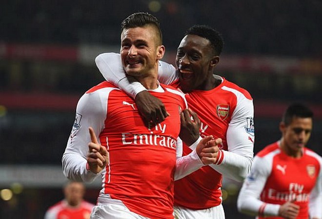 Olivier Giroud giúp Arsenal giành chiến thắng. (Nguồn: AP)