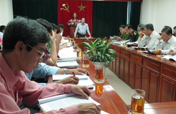 Hội nghị tổng kết Hội đồng PHPBGDPL tỉnh, dưới sự chủ trì của Phó Chủ tịch UBND tỉnh Nguyễn Thành Trí.