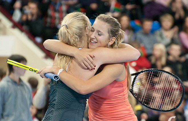 Caroline Wozniacki và Victoria Azarenka phải sớm đối đầu. (Nguồn: Getty Images)