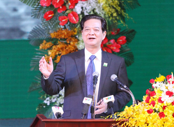 Thủ tướng Chính phủ Nguyễn Tấn Dũng phát biểu chỉ đạo tại buổi lễ.