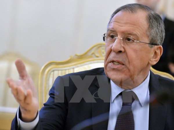 Ngoại trưởng Nga Lavrov cáo buộc Kiev đang làm "xói mòn" tiến trình hòa bình tại Ukraine. (Ảnh: AFP/TTXVN)