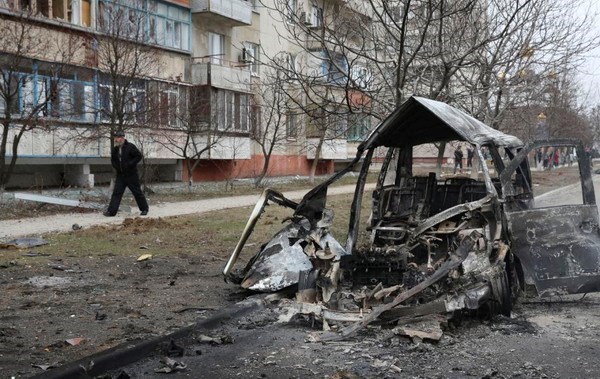 Quang cảnh đổ nát tại thành phố Mariupol. (Nguồn: Reuters)