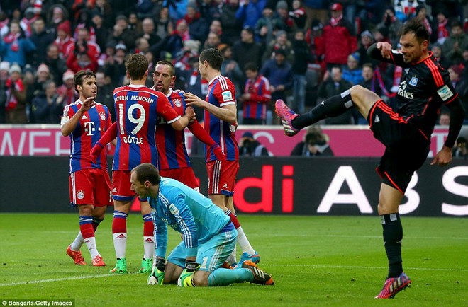 Bayern đã có ngày thi đấu thăng hoa. (Nguồn: Daily Mail)