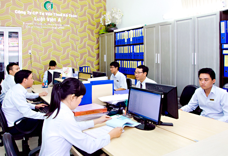 Một góc phòng làm việc của Công ty cổ phần Luật Việt Á.
