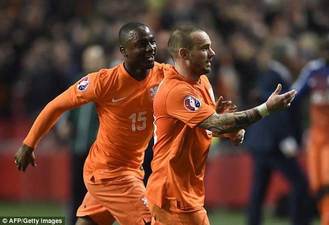 Wesley Sneijder góp công mang 1 điểm về cho Hà Lan. (Nguồn: AFP/Getty Images)