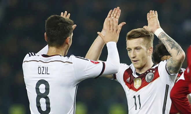 Marco reus ghi bàn mang chiến thắng về cho tuyển Đức. (Nguồn: Reuters)