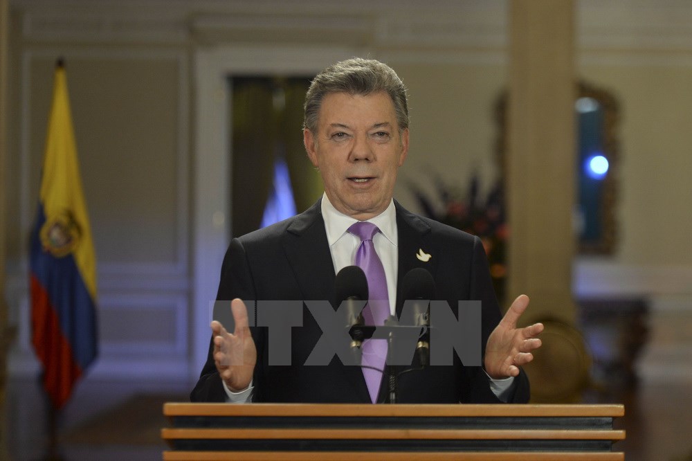  Tổng thống Colombia Juan Manuel Santos. (Nguồn: AFP/TTXVN)