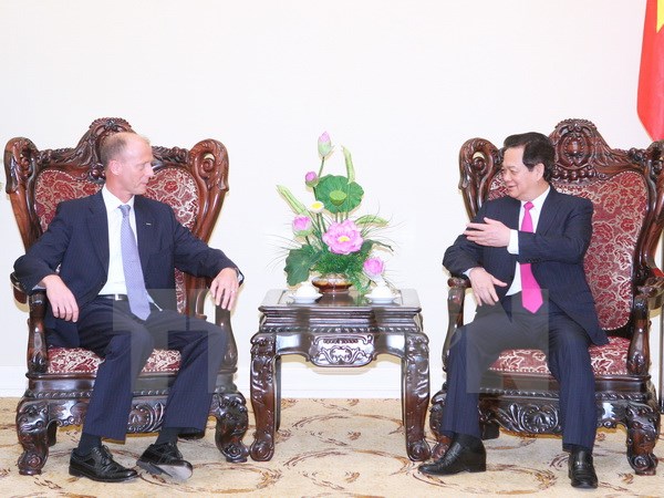 Thủ tướng Nguyễn Tấn Dũng tiếp ông Thomas Enders, Tổng Giám đốc Tập đoàn Airbus. (Ảnh: TTXVN)
