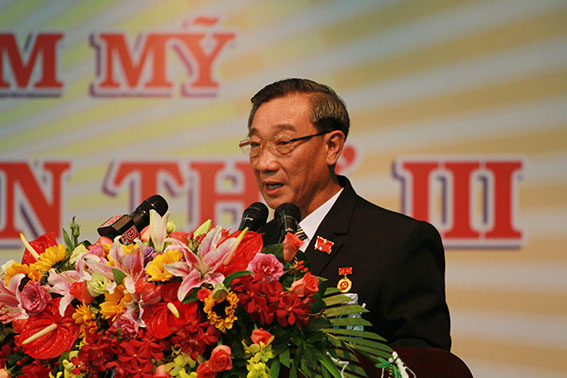 Bí thư Huyện ủy Cẩm Mỹ Nguyễn Văn Lộc phát biểu khai mạc Đại hội