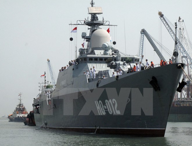 Tàu khu trục lớp Gepard Lý Thái Tổ của Hải quân Việt Nam. (Ảnh: TTXVN)