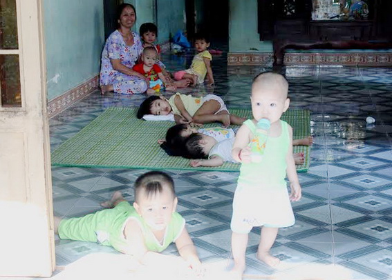 Một điểm giữ trẻ tư nhân ở phường Long Bình, TP.Biên Hòa