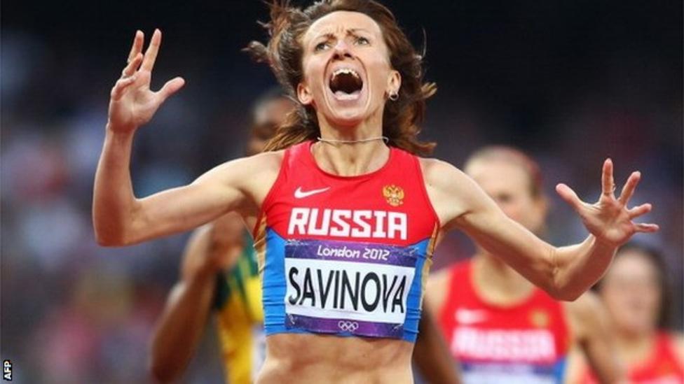 Vận động viên điền kinh Nga Mariya Savinova. (Nguồn: AFP)