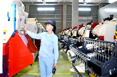 Một góc kho hàng của Công ty Sankyu logistics Việt Nam (100% vốn Nhật Bản) đang hoạt động  tại Khu công nghiệp Nhơn Trạch 3.