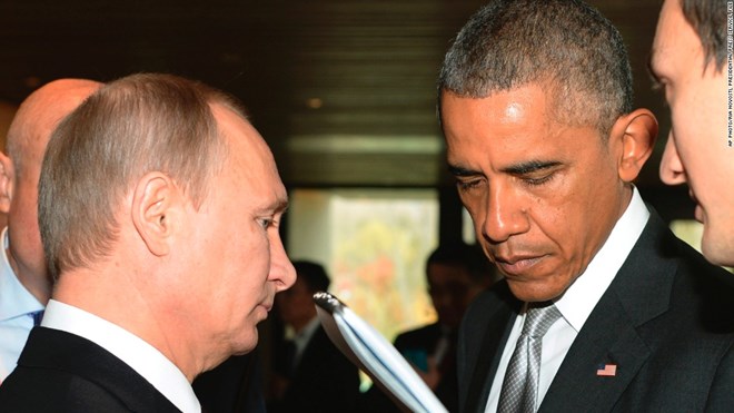Tổng thống Nga- Mỹ hội đàm kín. (Nguồn: AFP/TTXVN)