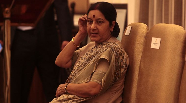 Bà Sushma Swaraj. (Nguồn: indianexpress.com)