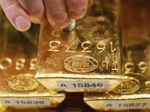 Giá vàng thế giới đã giảm 1% so với mức cao nhất của 3 tuần qua. (Ảnh minh họa/Nguồn: ibtimes.com)