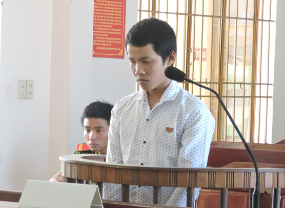 Bị cáo Huỳnh Phì Lum tại phiên tòa.