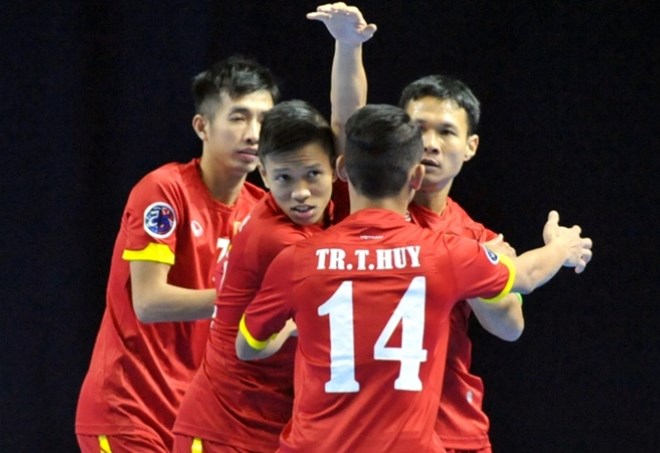 Niềm vui của các cầu thủ đội tuyển Việt Nam. (Nguồn: AFC)