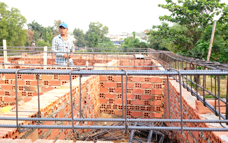 Một công trình xây dựng công trình dân dụng của Công ty TNHH tư vấn thiết kế xây dựng Nam Kiến tại phường Trảng Dài (TP.Biên Hòa).