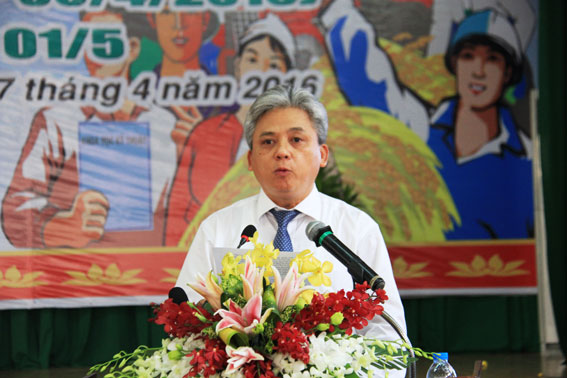 Phó bí thư, Chủ tịch UBND TP.Biên Hòa Phạm Anh Dũng phát biểu tại lễ kỷ niệm.