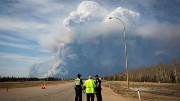 Khói bốc lên dữ dội trong vụ cháy rừng. (Nguồn: Reuters)