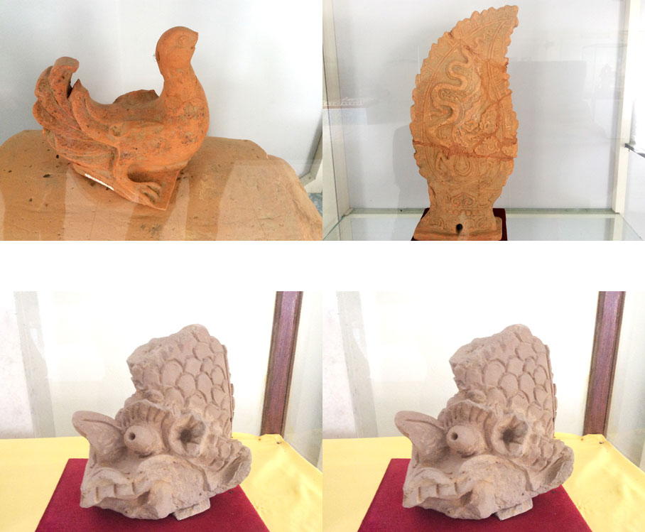 Các hiện vật của di tích Thành nhà Hồ.