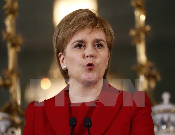 Thủ hiến Scotland Nicola Sturgeon. (Nguồn: THX/TTXVN)
