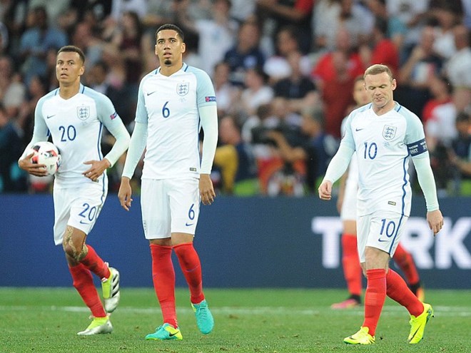 Đội tuyển Anh cay đắng chia tay Euro 2016. (Nguồn: DM)