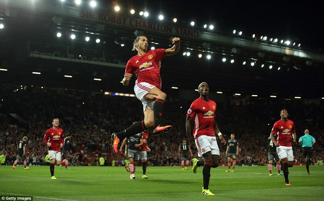 Ibrahimovic mang chiến thắng về cho Manchester United. (Nguồn: Getty Images)