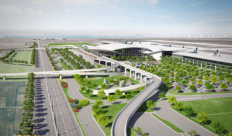 Một bản vẽ phối cảnh dự án sân bay Long Thành.