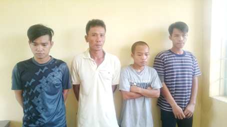 Từ trái qua, các đối tượng: Lê Nguyễn Long Huy, Thạch Phol, Nguyễn Anh Vũ và Trần Hữu Đức.