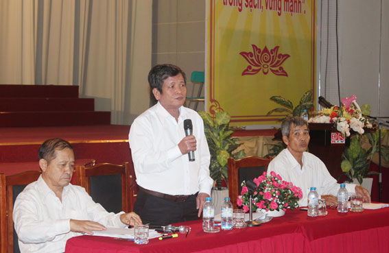 Đồng chí Nguyễn Tôn Hoàn, Chủ tịch Hội Nhà báo tỉnh, Tổng biên tập Báo Lao động Đồng Nai, chủ trì hội nghị.