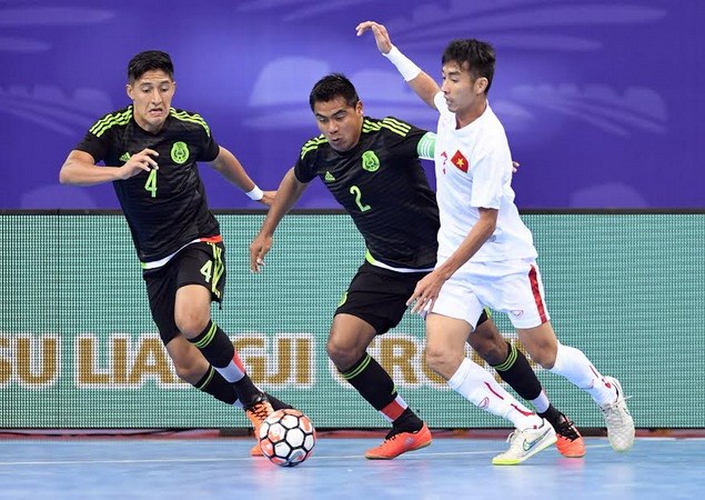 Tuyển Futsal Việt Nam đánh bại Mexico. (Nguồn: Doisong.vn)