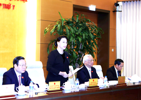 Chủ tịch Quốc hội Nguyễn Thị Kim Ngân chủ trì và phát biểu khai mạc phiên họp thứ 7 của Ủy ban Thường vụ Quốc hội.