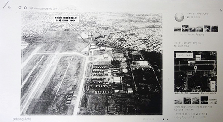 Vị trí hố chôn cất liệt sĩ tập thể tại khu vực Sân bay Biên Hòa do các cựu binh Mỹ là Bob Connor và Martin E.Strones cung cấp.